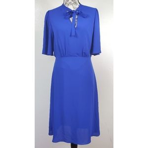BCBGmaxazria Adrina Royal Blue Midi Dress Size 8